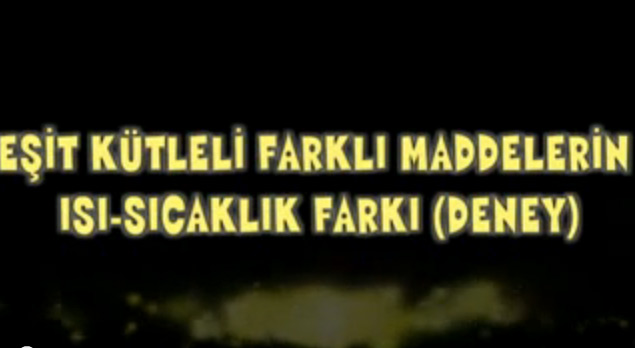 Eit Ktleli Farkl Maddelerin Is -Scaklk Fark