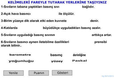 Basn konusu etkileimli boluk doldurma  etkinlii