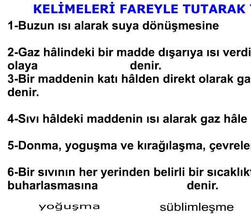 Hal degiim zellikleri boluk doldurma