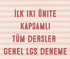 lk iki nite kapsaml tm dersler genel LGS deneme