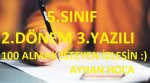 5.SINIF 2.DNEM 3.YAZILI %99 IKABLR 1