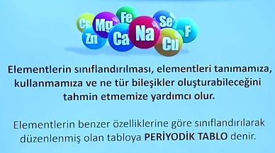 Elementler ve Snflandrma