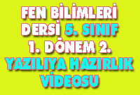 5.Snf  Fen Bilimleri Dersi 1. Dnem 2. Yazlya Hazrlk almas