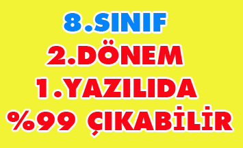 8.SINIF 2.DNEM 1.YAZILIDA %99 IKABLR 2 :)